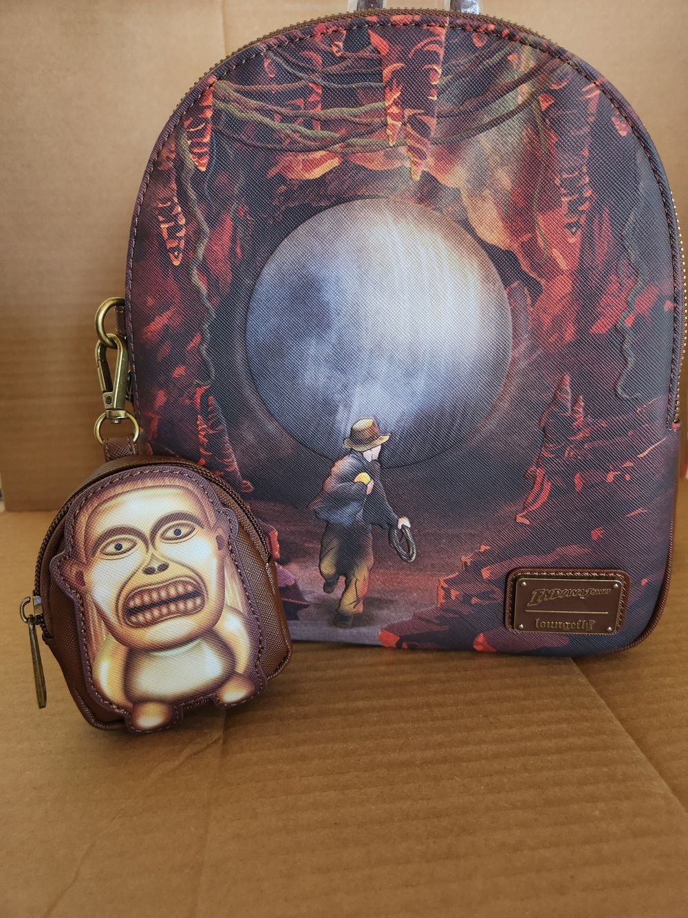 Loungefly Indiana Jones Raiders of the Lost Ark Mini Backpack with Detachable Go